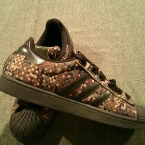 Adidas checkerboard Camp Superstars